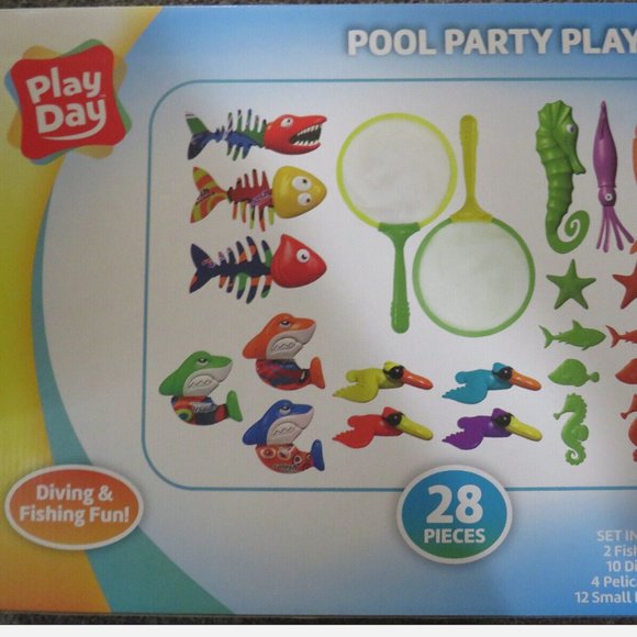 Play Day pool toy dive set, 28 pieces, New in box - Picture 6 of 7